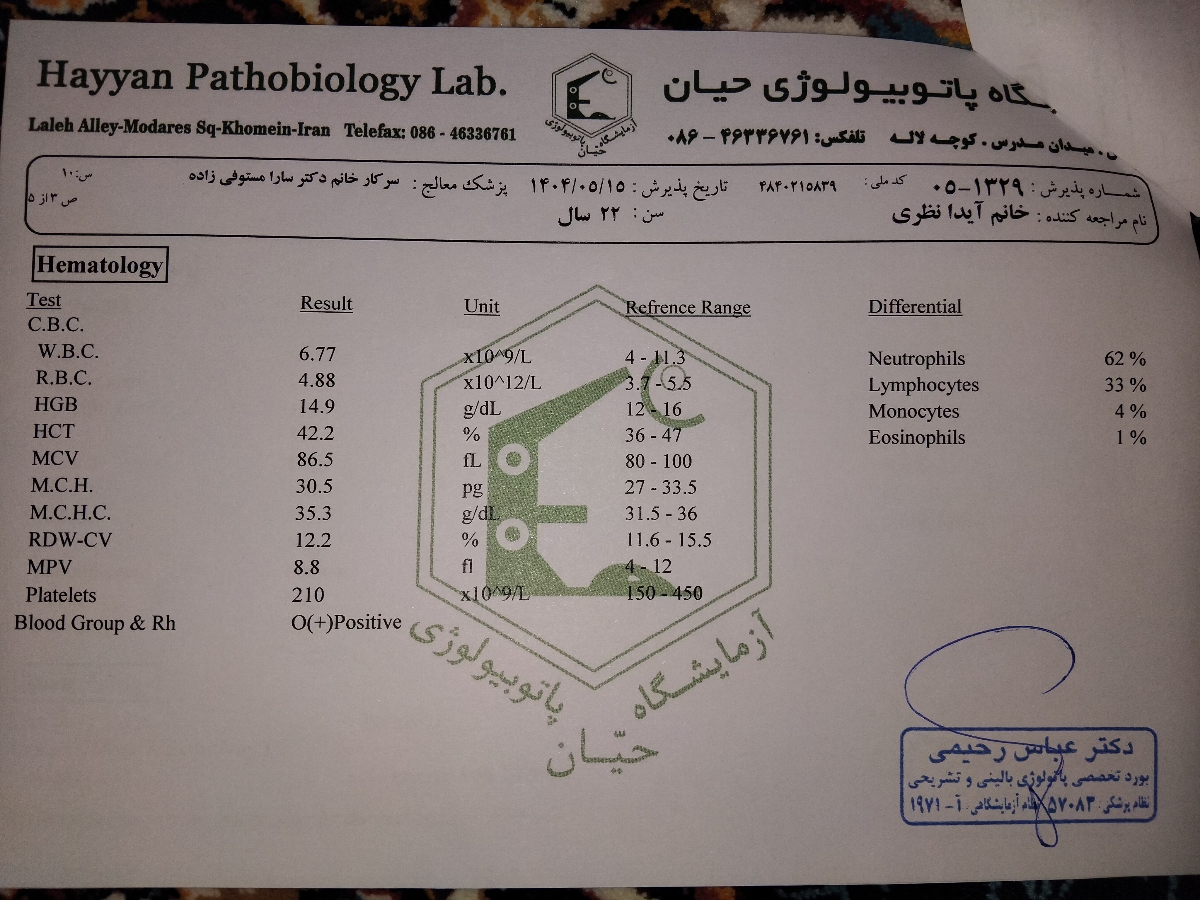 ثبت مکمل و قرص آهن