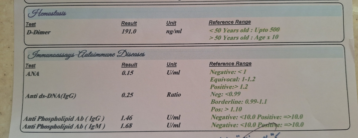 تفسیر آزمایش خون دی دایمر