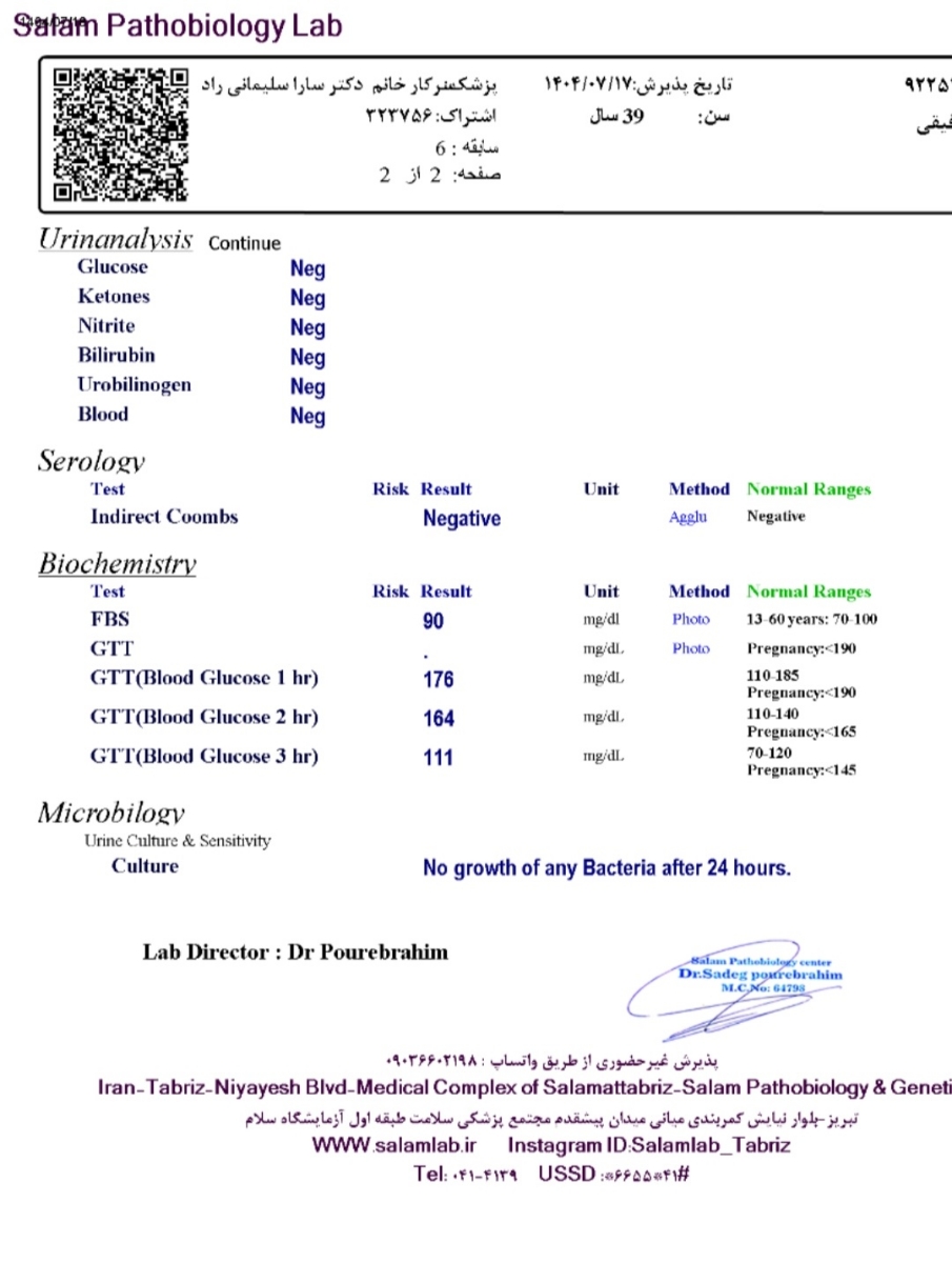 تفسیر آزمایش تحمل گلوکز