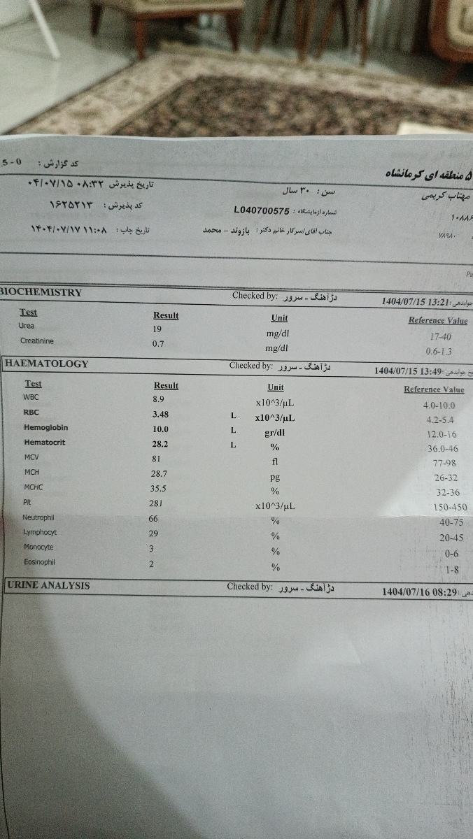 کلیه راست هیدرونفروز متوسط کلیه راست هیدرونفروز متوسط