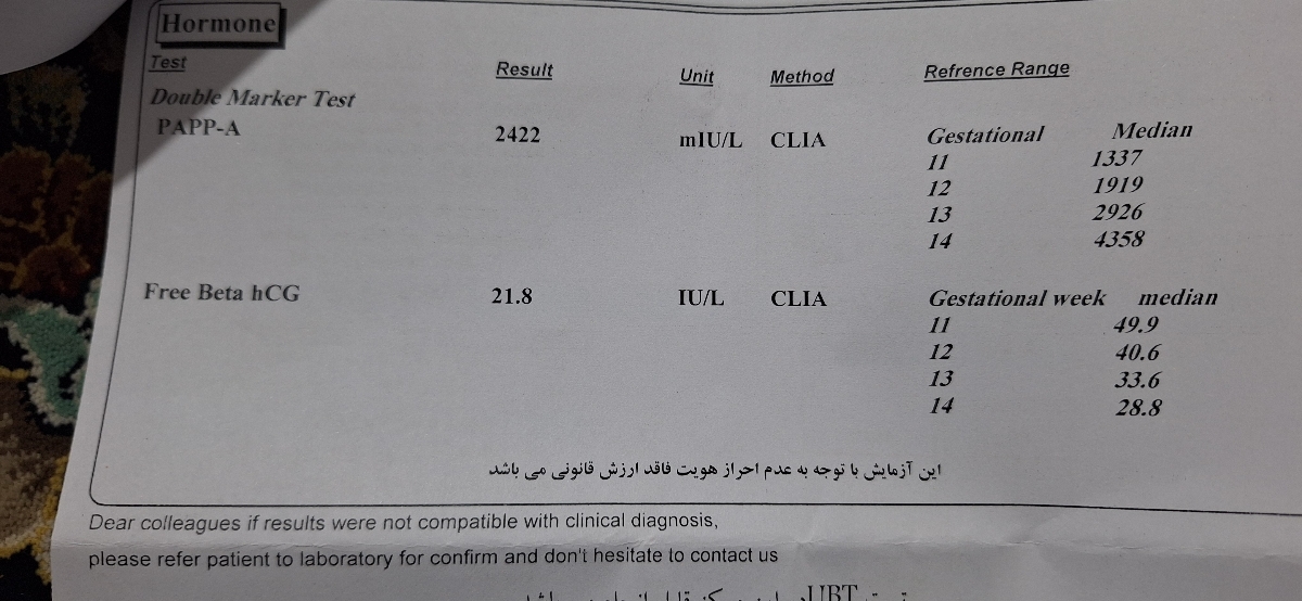 تفسیر سونو و ازمایش ان تی تفسیر سونو و ازمایش ان تی