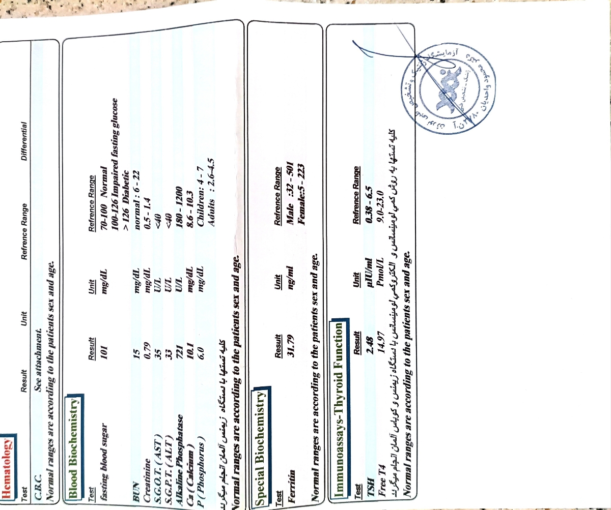 تفسیر چکاپ کامل نوزاد