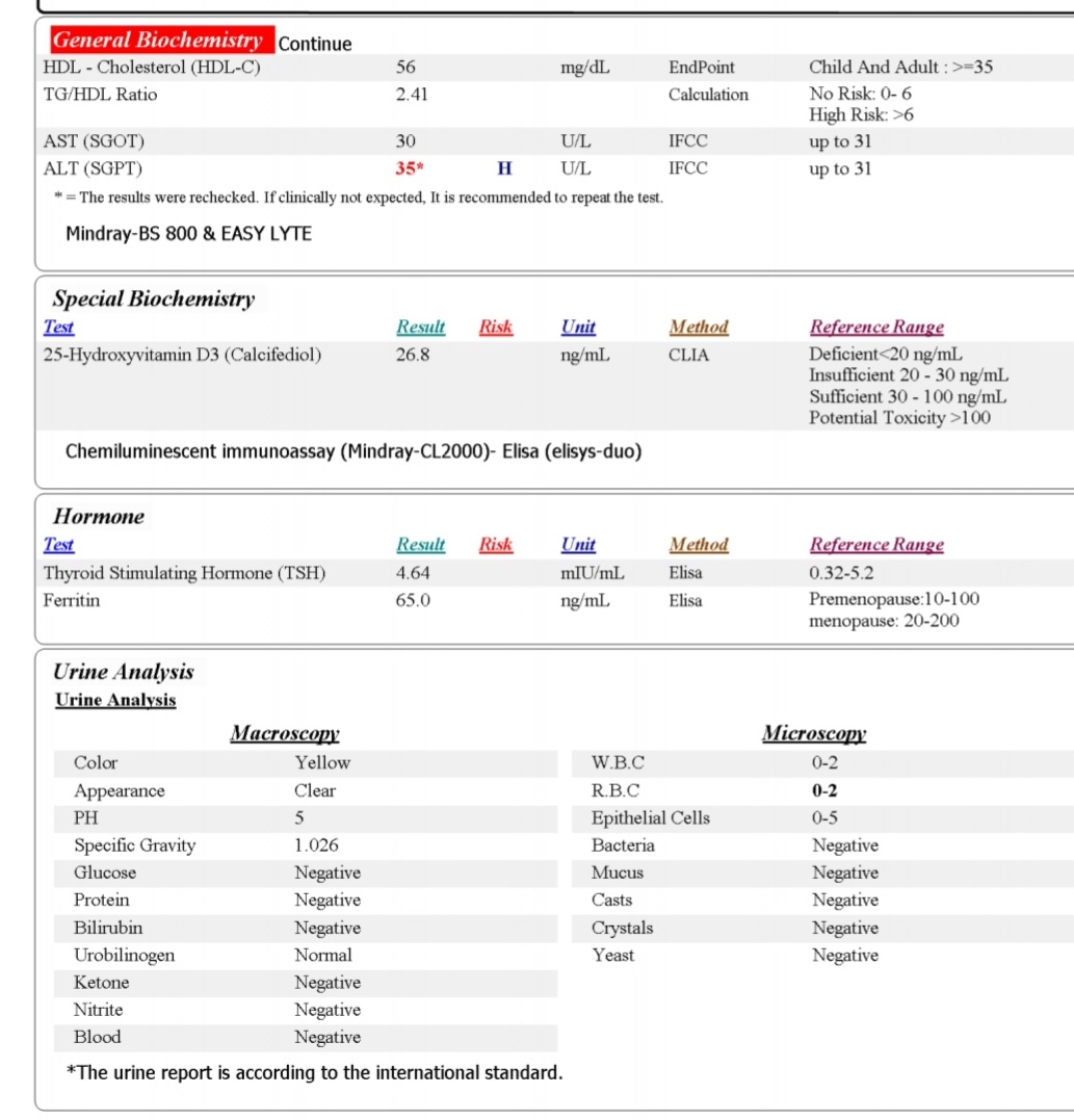 آزمایش چکاپ بعد از زایمان