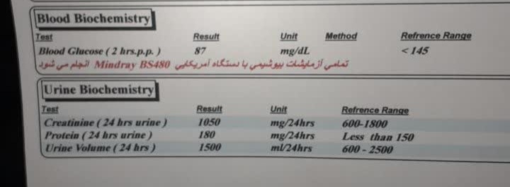 تکرار آزمایش ادرار ۲۴ ساعته تکرار آزمایش ادرار ۲۴ ساعته