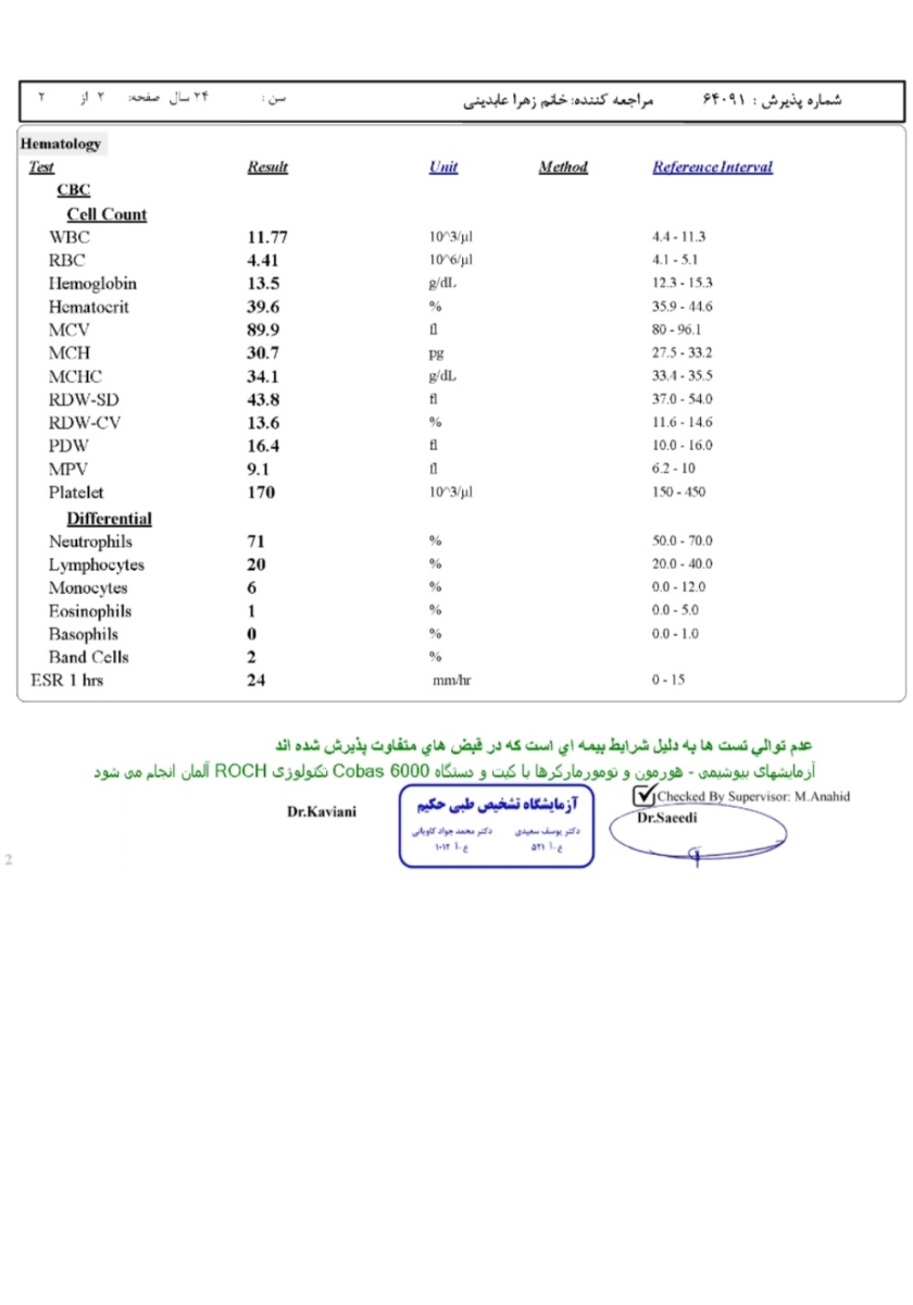 جواب آزمایشات و سونوگرافی جواب آزمایشات و سونوگرافی