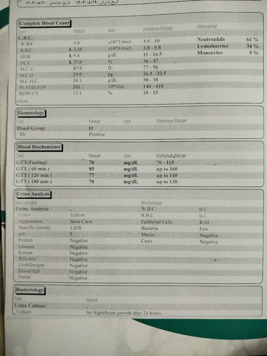 تفسیر ازمایش‌ مرحله دوم بارداری