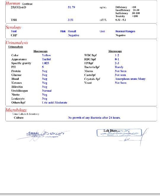تفسیر آزمایش خون کودک ۱۴ ماهه
