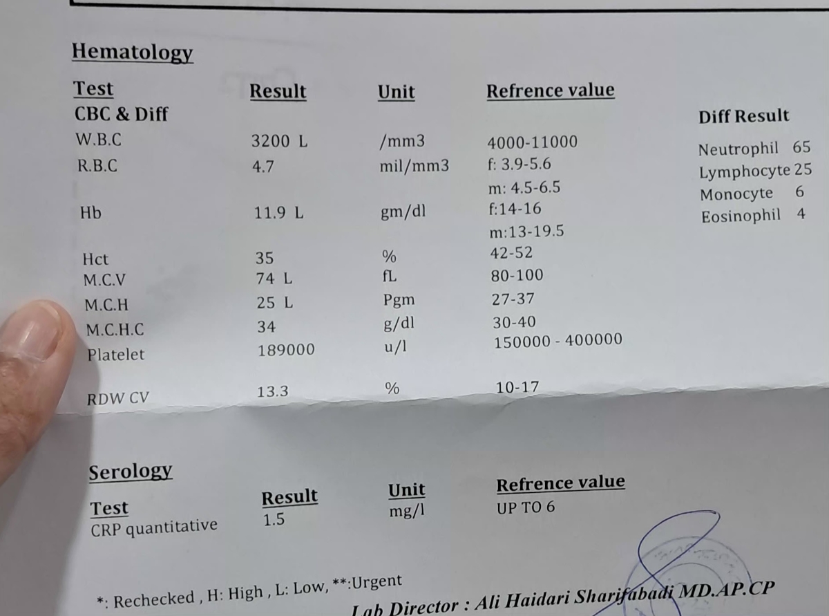 این هم آزمایش پسرم هست