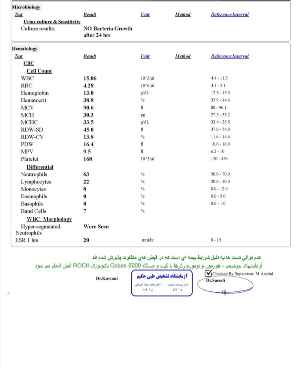پایین بودن فریتین در آزمایشات پایین بودن فریتین در آزمایشات
