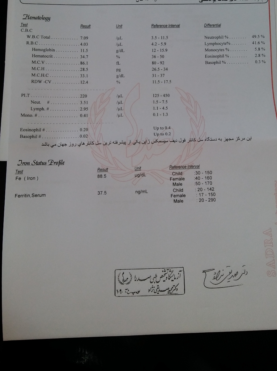 ششم آذر ماه بعد از زایمان