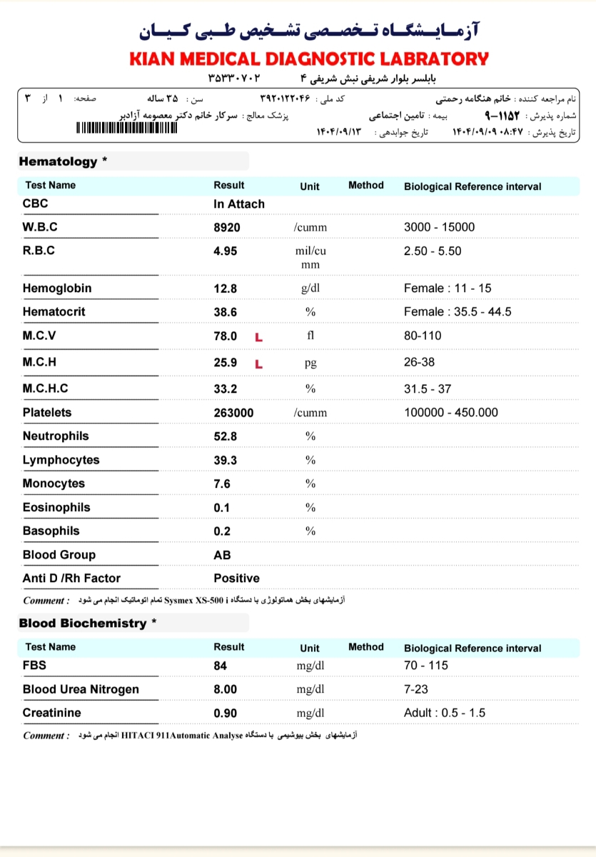 چند سوال درباره اوایل بارداری و آزمایش و سونو