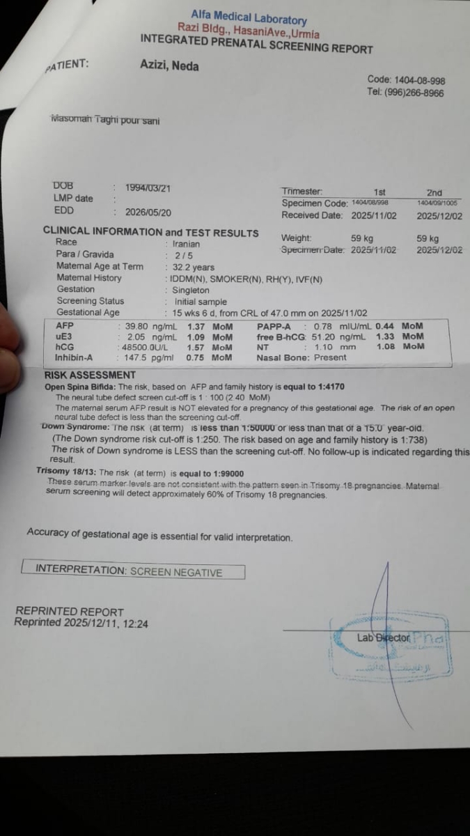 تفسیرجواب آزمایش آنومالی