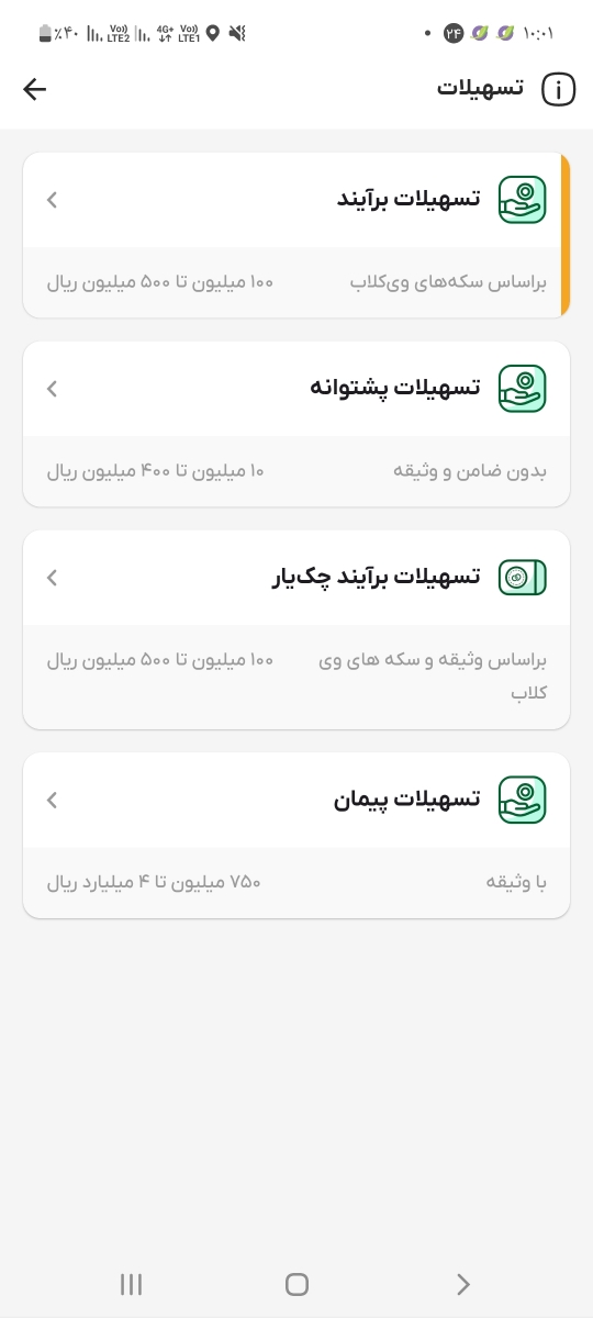اون تسهیلاتی که نوشته برایند اون طبق سکه هاس هی بدهی یا قسط عقب افتاده نداشته باشی همون لحظه برات واریز میشه من دیروز میخواستم چک یار بگیرم گیر داد