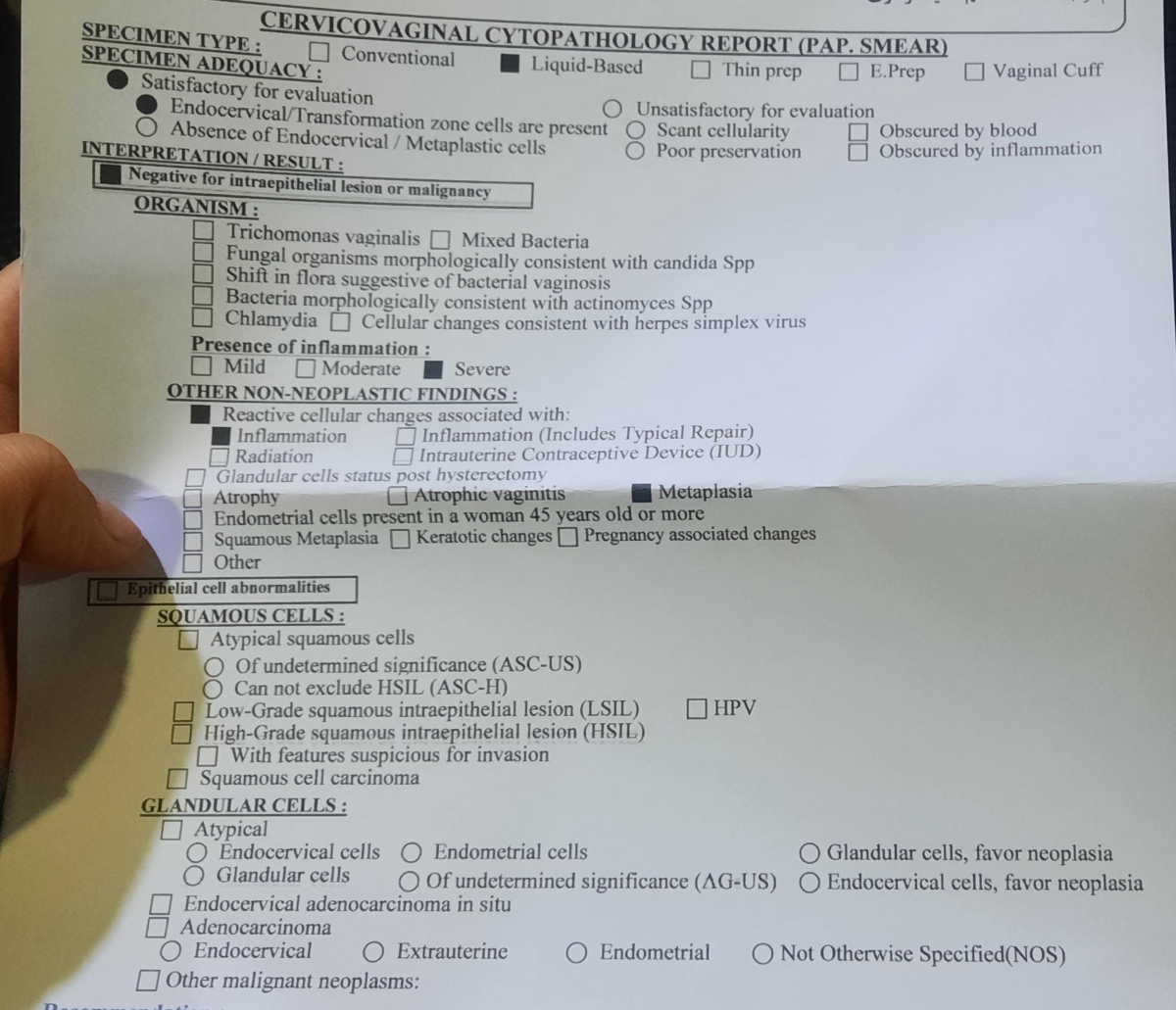 ازمایش پاپ اسمیر و پاتولوژی ازمایش پاپ اسمیر و پاتولوژی