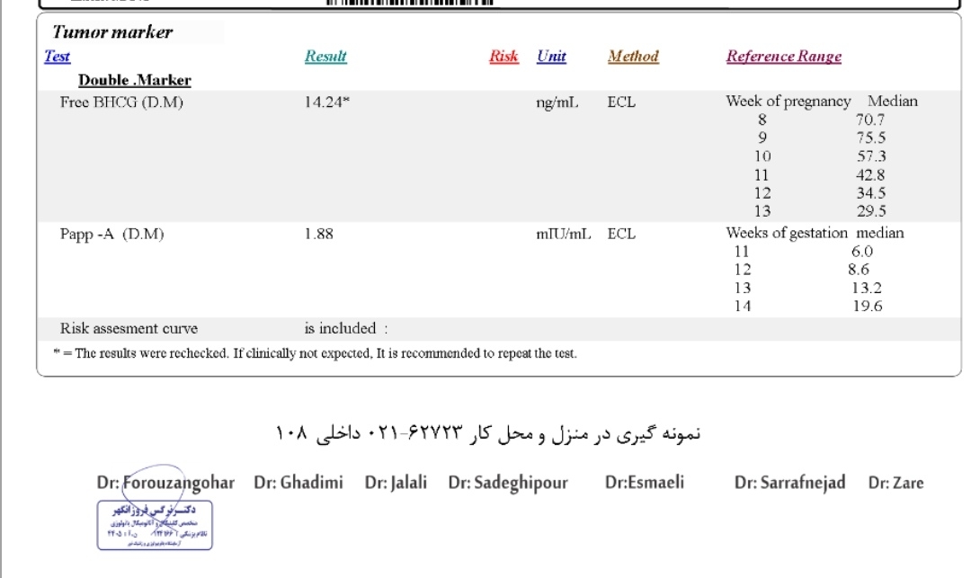 جواب غربالگری اول