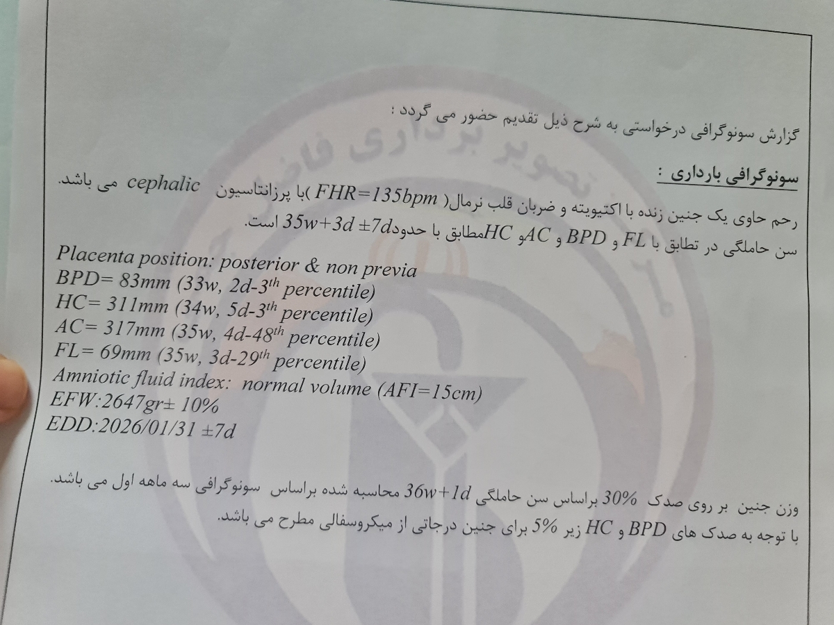 کوچکی دور سر جنین کوچکی دور سر جنین