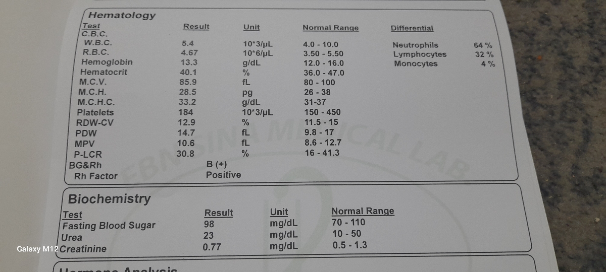 تفسیر سونو و آزمایش