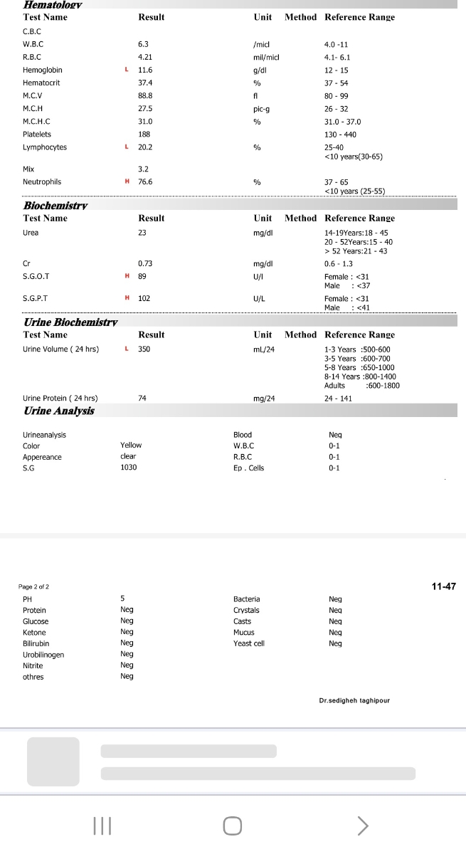 تفسیر جواب آزمایش آنزیم کبد