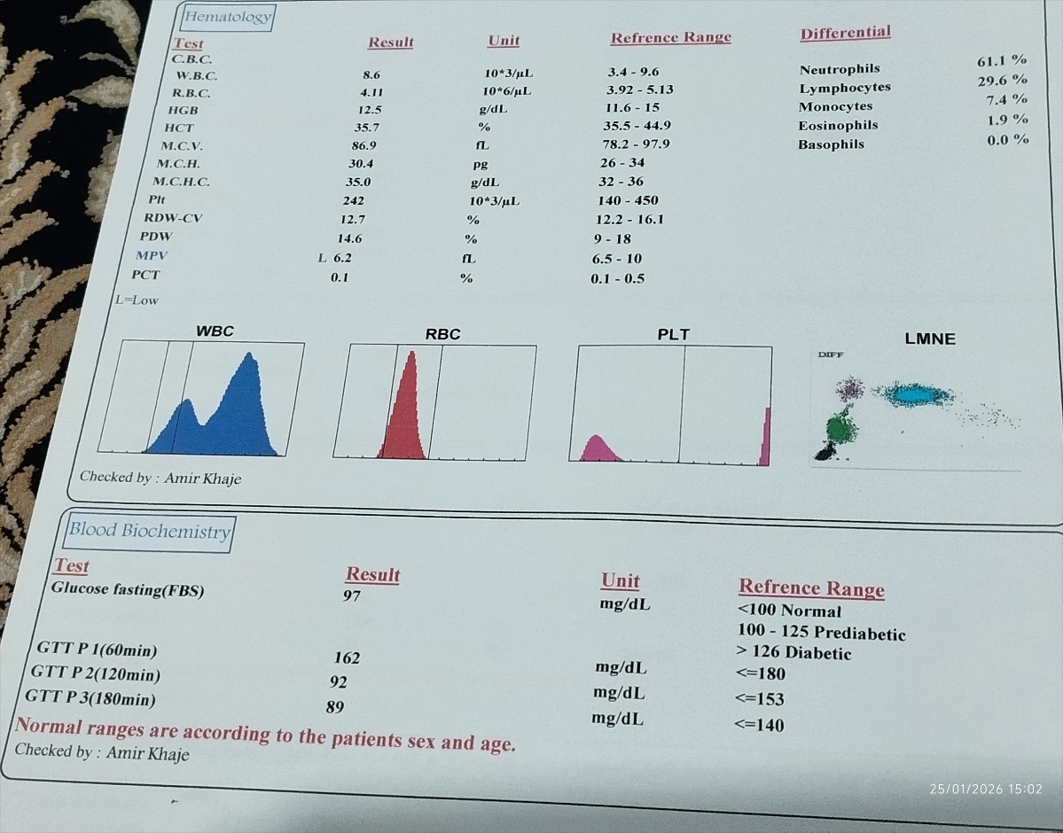 تفسیرآزمایش بارداری هفت ماهگی