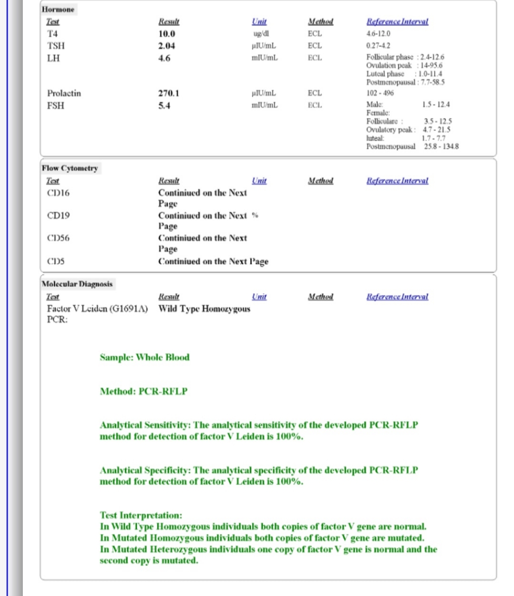 سلام خانم دکتر آزمایش ایمنی و انعقادی خودم و آزمایش خون همسرم رو تفسیر میکنید سلام خانم دکتر آزمایش ایمنی و انعقادی خودم و آزمایش خون همسرم رو تفسیر میکنید