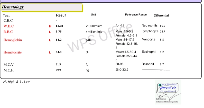 تفسیر آزمایش چکاب بارداری