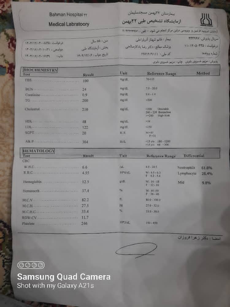 تفسیر سونو و آزمایش