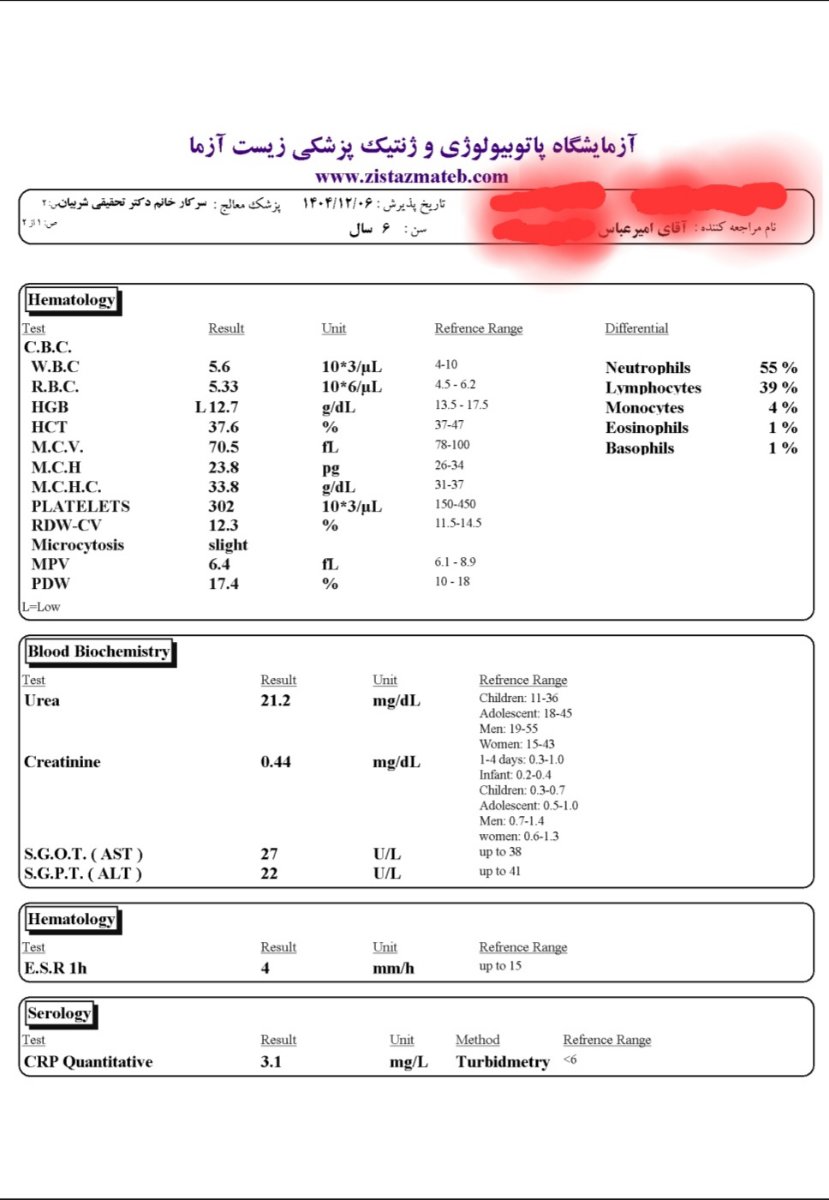 ✅️تفسیر آزمایش خون 🙏