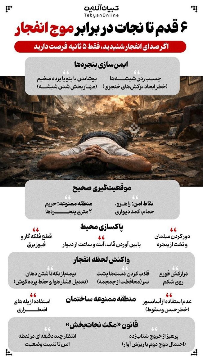 توصیه های ایمنی در شرایط بحرانی