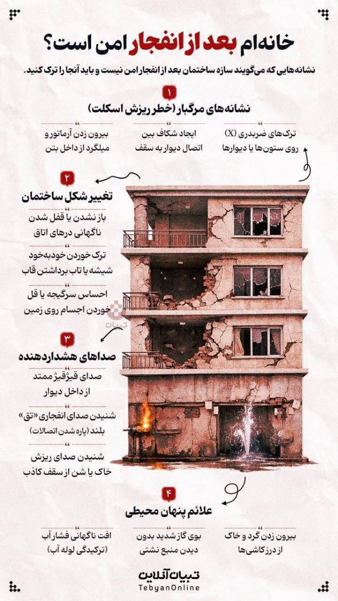 توصیه های ایمنی در شرایط بحرانی