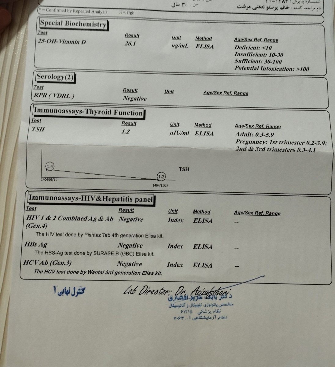 تفسیر آزمایش بارداری بصورت ناشتا دادم تفسیر آزمایش بارداری بصورت ناشتا دادم