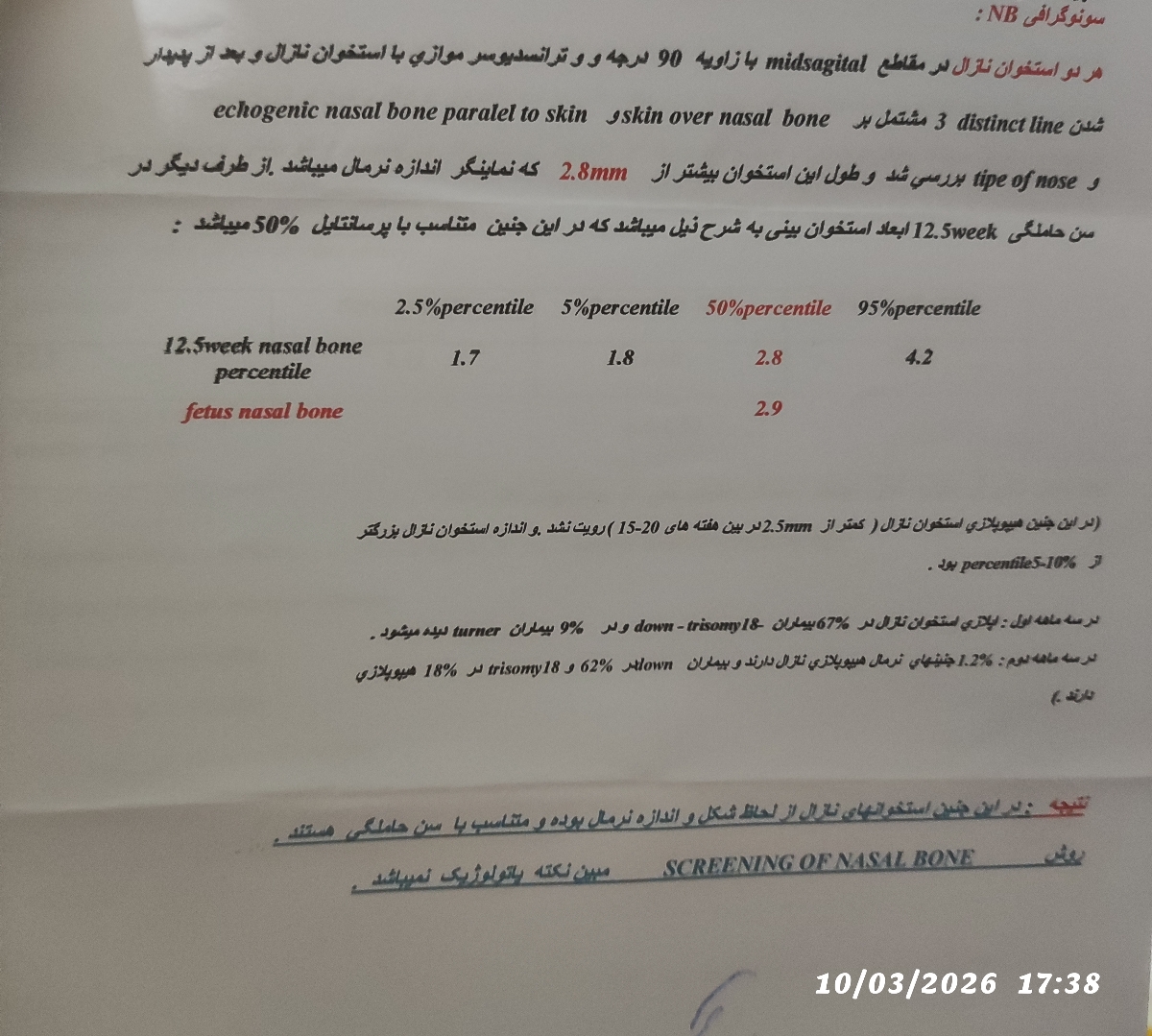جواب آزمایشم رو تفسیر کنید