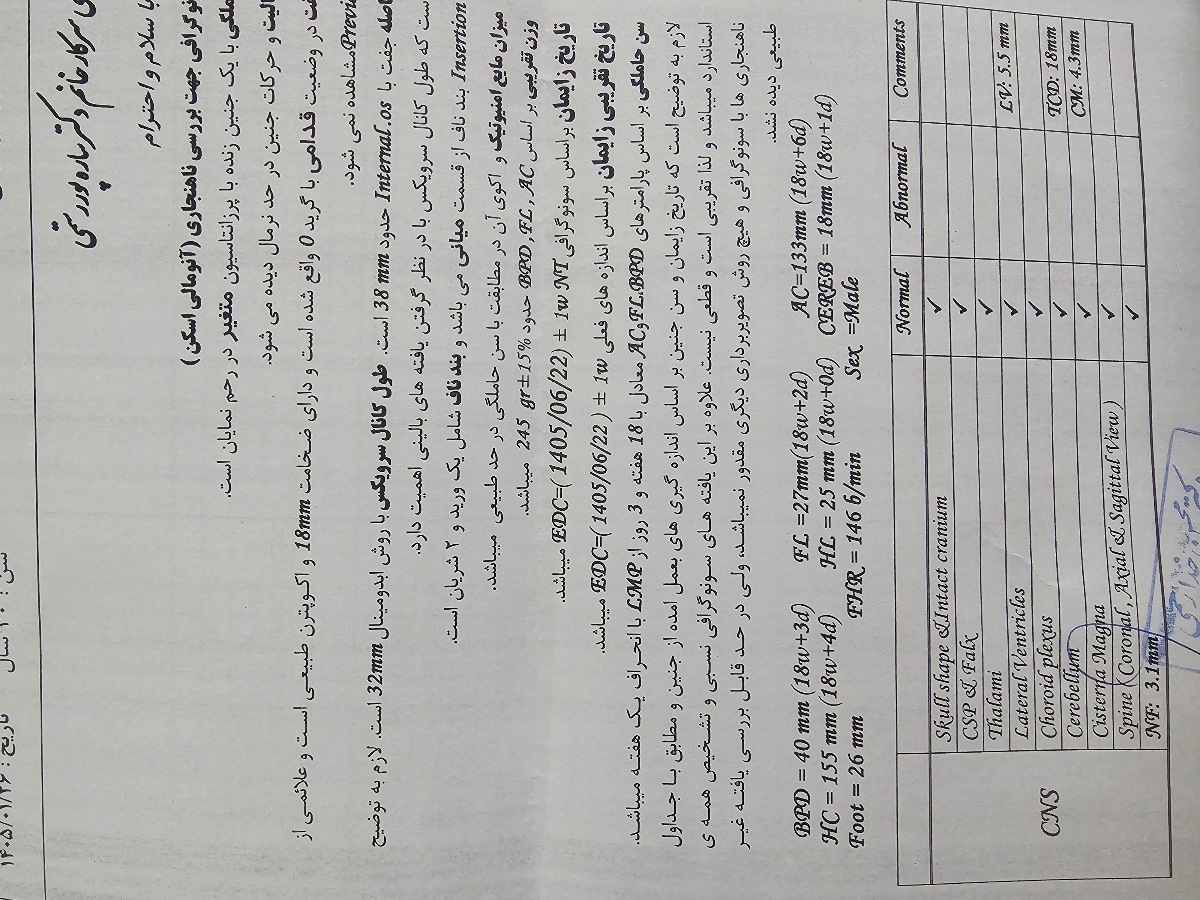 سلام خانم دکتر عزیز جواب آنومالیم خوب انشالا