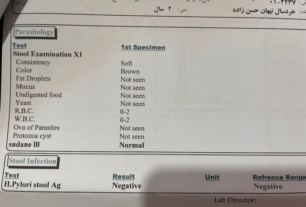 لطفا جواب آزمایش هارو تفسیر کنین