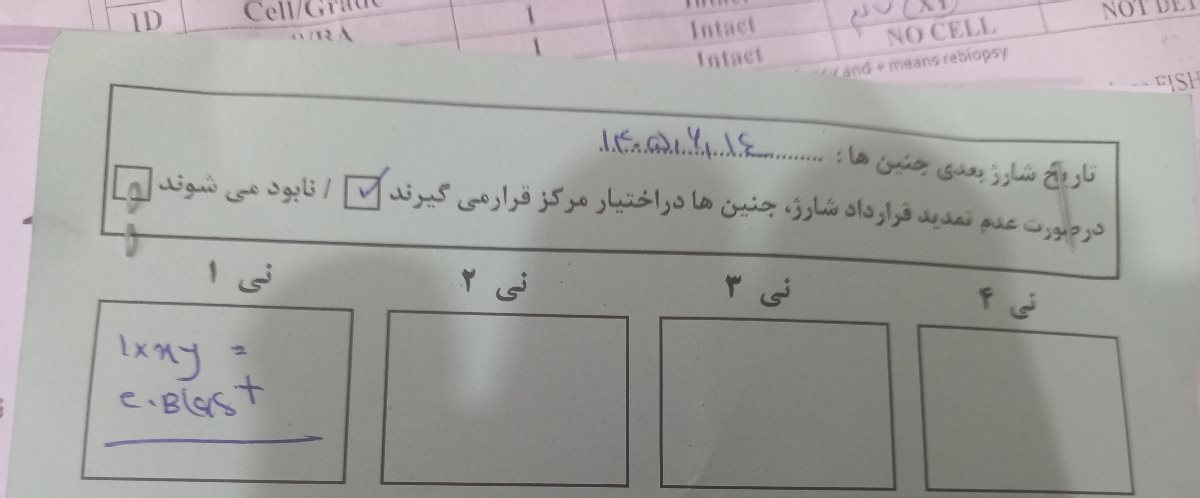 اینم جنین فریز شدم
تو این برگه نوشته سالمه؟ اینم جنین فریز شدم
تو این برگه نوشته سالمه؟