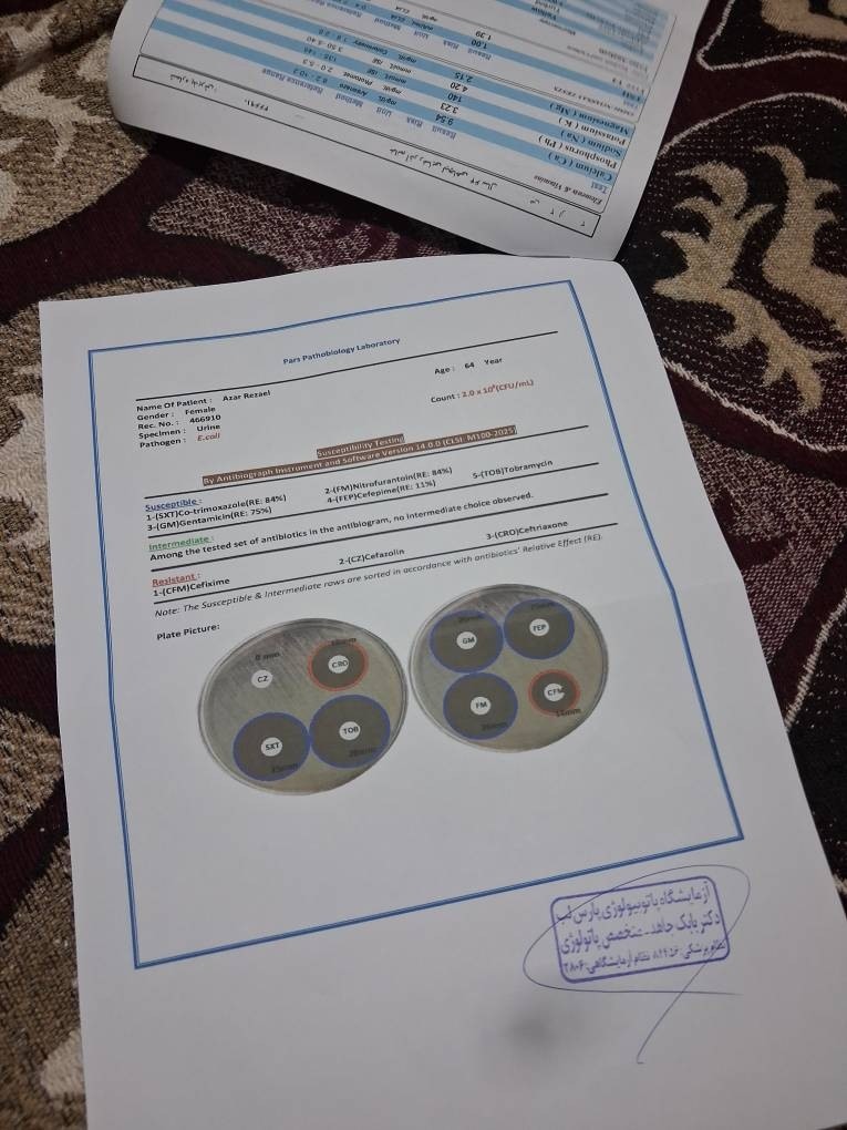 تفسیر آزمایش و جواب ان