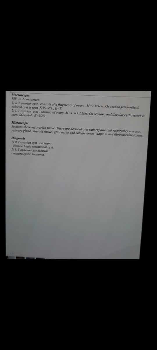 خانم دکتر میشه جواب پاتولوژی رو نگاه کنین