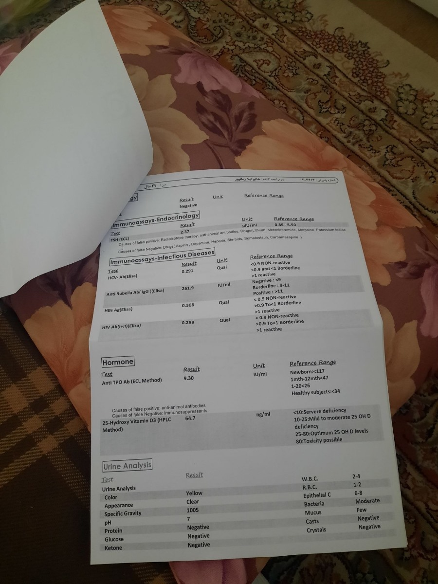 تفسیر جواب ازمایش لیلا زمانپور تفسیر جواب ازمایش لیلا زمانپور