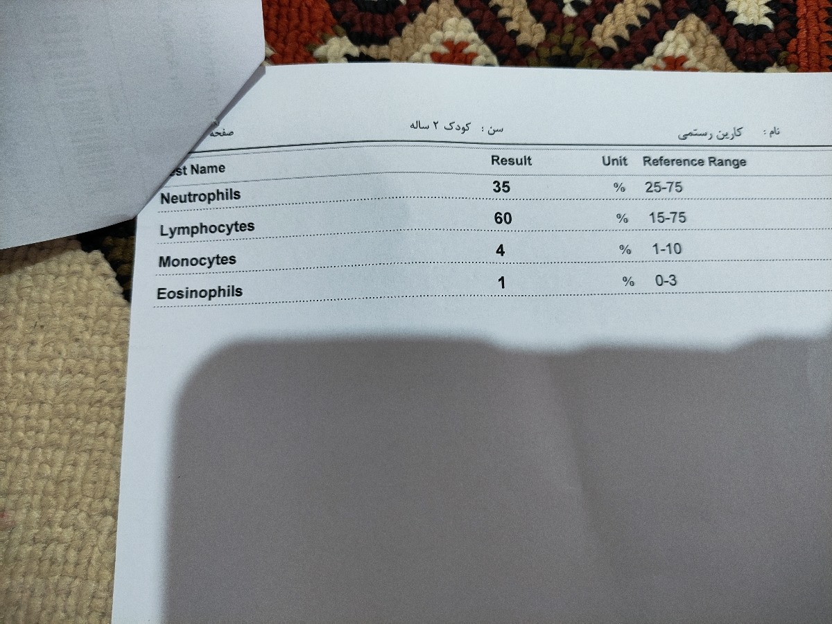 اینم بقیه آزمایش دخترم 