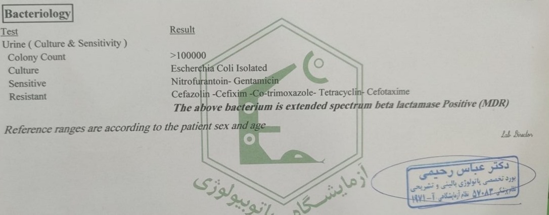 عفونت ادراری نوزاد ۵ ماهه (همراه عکس مدفوع)