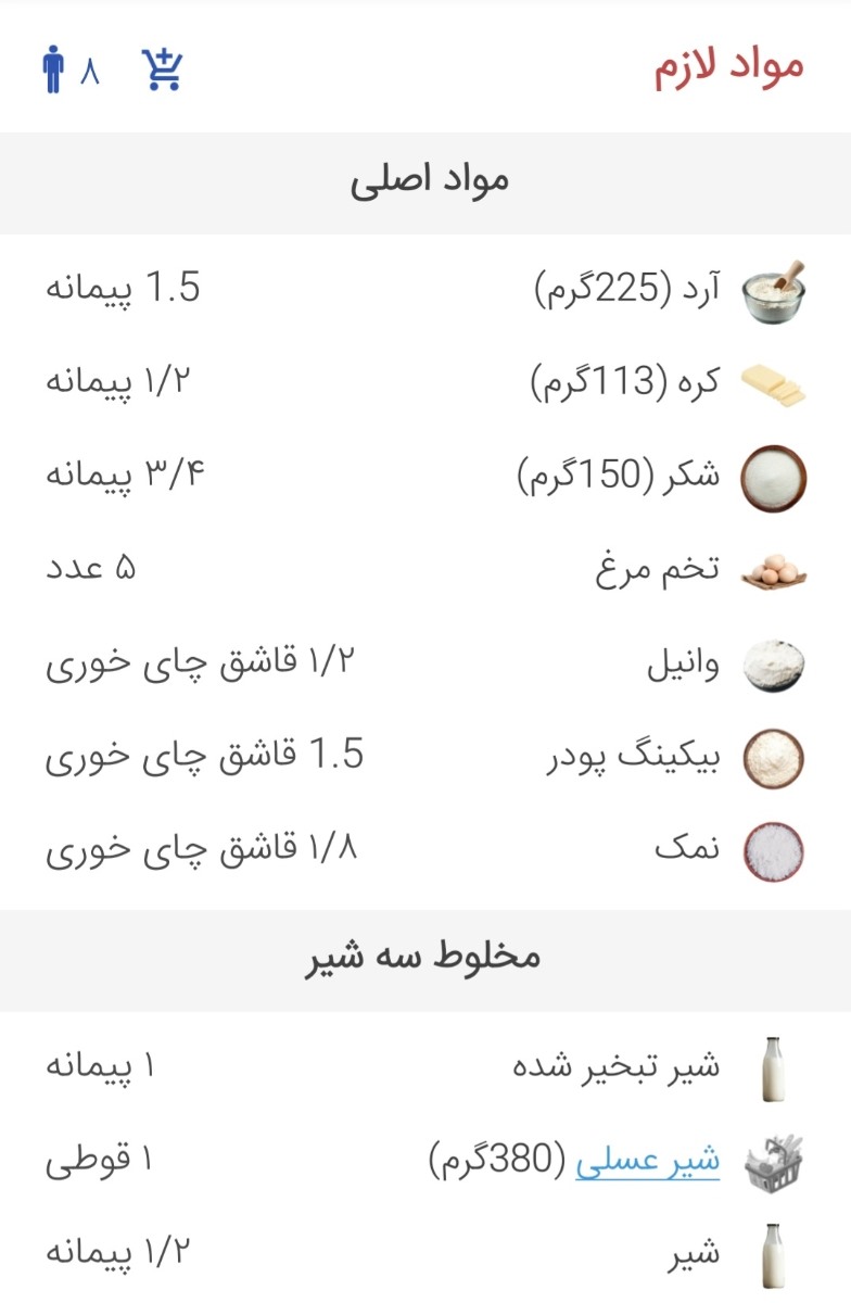 کیک سه شیر