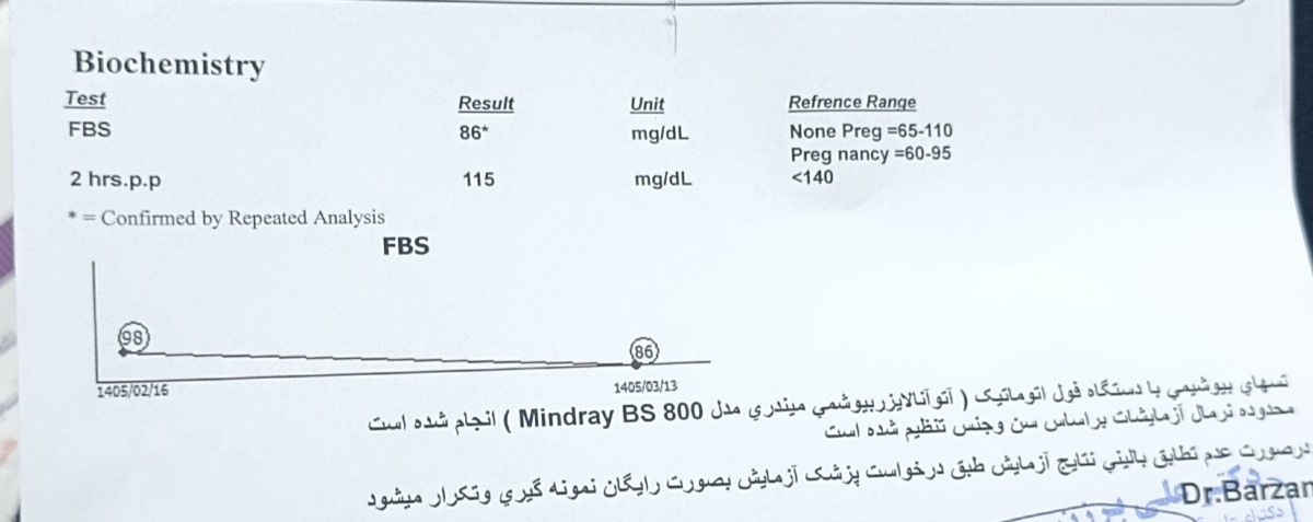 سلام دکتر جان میشه نگاهی به آزمایش کنید ممنون میشم