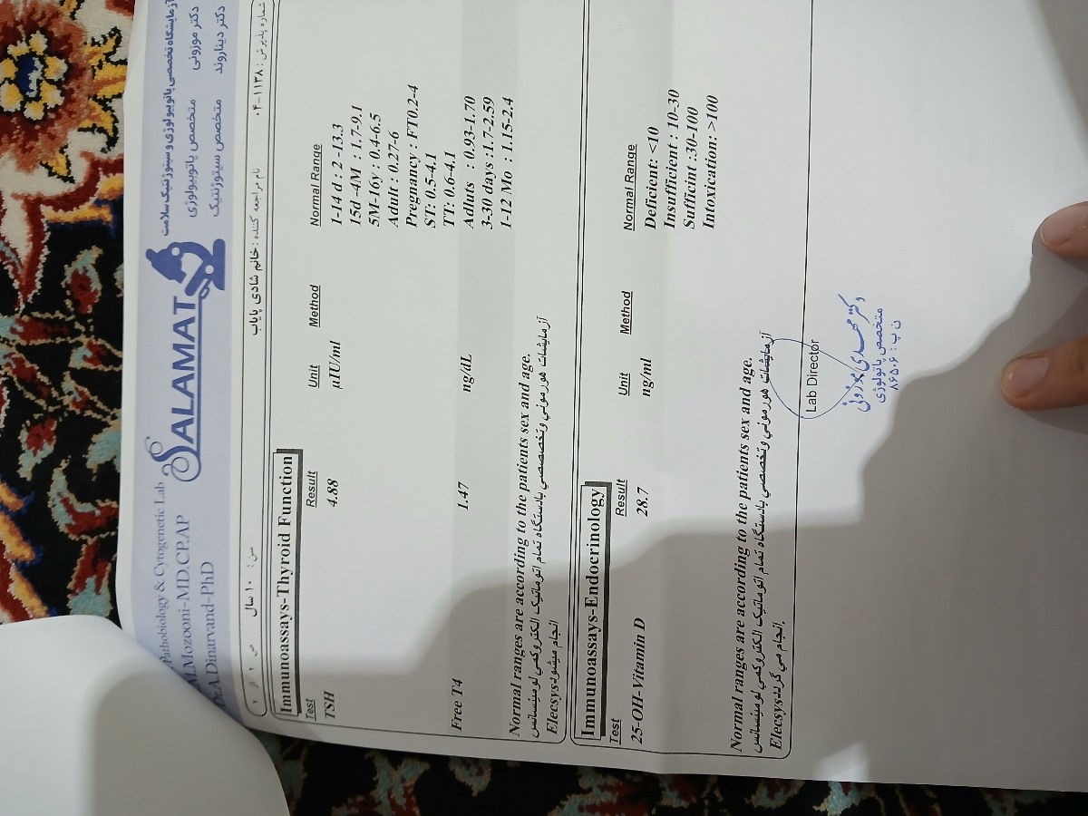چکاب کودک 10 ساله