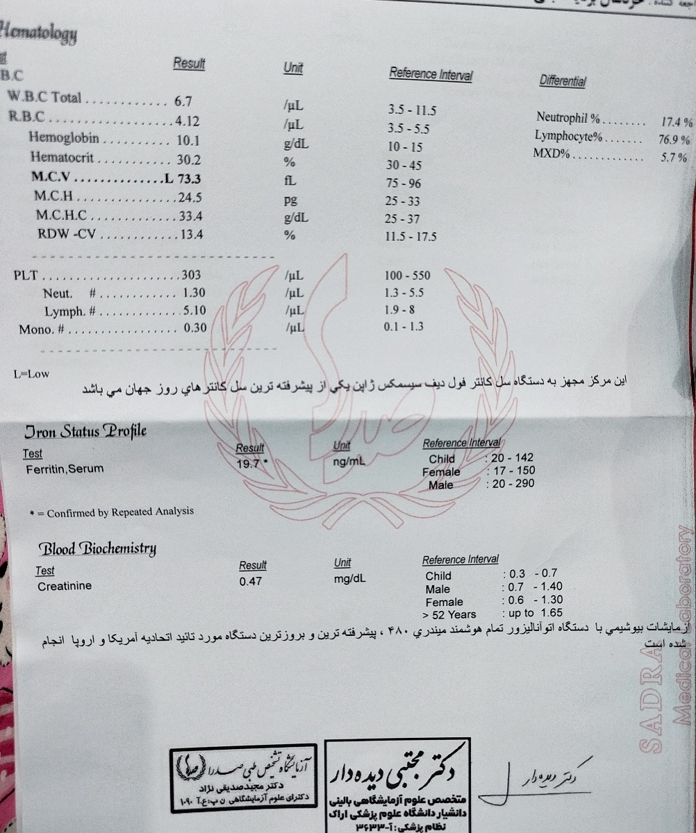 تفسیر آزمایش یک سالگی